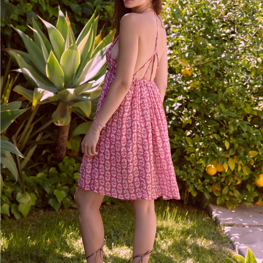 NWT By Anthropologie Gauze Halter Dress - small - sold - Picture 2 of 6